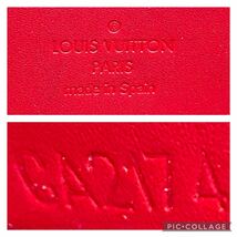 超美品 LOUIS VUITTON ヴェルニ ラウンドファスナー 長財布 ジッピーウォレット マット ブラック レッド 男女兼用 ヴィトン _画像10