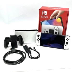 【任天堂】Nintendo Switch 有機ELモデル 本体 箱（印有22.1.4ノジマ亀有） 白 ジョイコン Joy-con 初期化済み