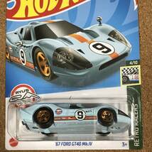 [58]. '67 FORD GT40 Mk.IV, GULF, ガルフ, ベーシックカー【ホットウィール】_画像1