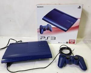□SONY PlayStation3 CECH-4000B ソニー プレイステーション3 ブルー AVケーブル ウイニングイレブン14 セット