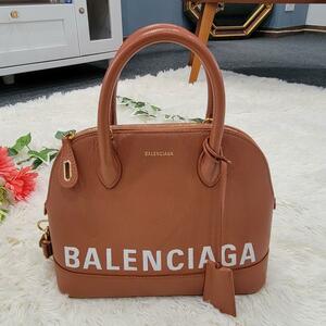 BALENCIAGA　ヴぃルトップ　ハンドル　ブラウン　ハンド　bag　バッグ