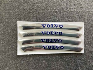 ★ボルボ VOLVO★17★ ホイールリムステッカー 装飾バッジデカールスタイリング 傷を隠す 4枚セット 90ｍｍ アルミ 車用