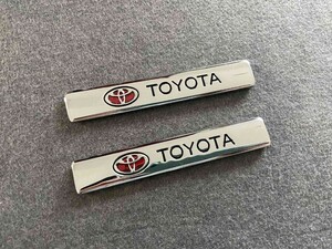 ★トヨタ TOYOTA★F1★ 金属ステッカー エンブレム デカール 2枚セット 車用装飾 プレート シール装飾 スクラッチを隠す