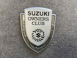 ★スズキ SUZUKI★18★ 金属ステッカー エンブレム 3D ドレスアップ メタルカーエンブレム デカール 装飾 1枚 シルバー