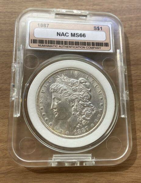 NAC鑑定MS66 1887年 モルガンダラー モーガンダラー 銀貨 シルバー アンティークコイン アメリカ 米国造幣局
