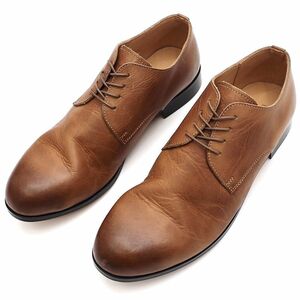 B0581S new goods PADRONE/ plain tu leather shoes [ size :42] beige PU7358-2001-11C DERBY PLAIN TOE SHOESpa draw ne