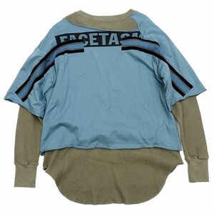 B0598S 新品 FACETASM/レイヤード L/S Tシャツ 【サイズ：5】 ブルー/カーキ サーマル ファセッタズム 