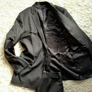 【希少XL】ドルチェ&ガッバーナ スーツ Dolce&Gabbana セットアップ D&G メンズ ビジネス 2B フォーマル ブラック 黒 50