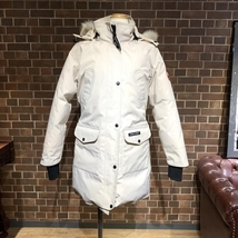 CANADA GOOSE カナダグース 6660L トリリウム パーカー ダウンジャケット コヨーテファー ホワイト レディース サイズM 管理HS36157_画像1