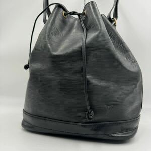 LOUIS VUITTON ルイ・ヴィトン エピ プチノエ M59012 VI0992 ショルダーバッグ 巾着 LVロゴ レザー 黒 ブラック