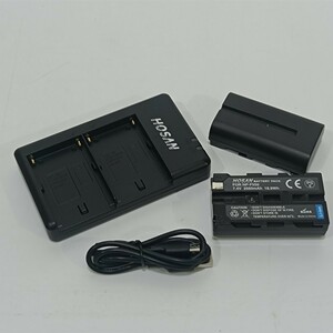 【送無】HOSAN NP-F550 NP F550 純正互換 バッテリー 2個 + USB 急速充電器 キット y1101-1