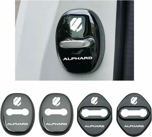 トヨタ 新型アルファード(ALPHARD) AGH40W AGH45W 40系(2023年6月～) に適合 ドアストライカーカバー専用ドアロックカバーステンレスカバー