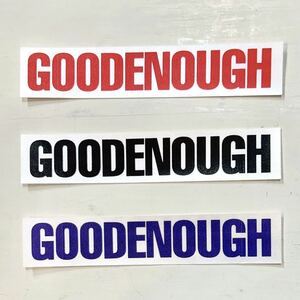 3 шт. комплект [GoodEnough ][ Good Enough ] полный Logo ткань стикер белый земля 