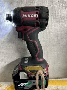 中古品 HiKOKI ハイコーキ 36V コードレス インパクトドライバ WH36DC フレアレッド オーバーホール済み