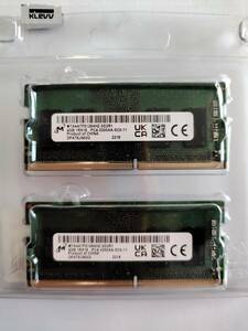【USED：送料込み】マイクロン ノートPC用増設メモリ 8GB (4GB×2枚) DDR4 3200MT/s(PC4-3200) CL22 SODIMM 260pin