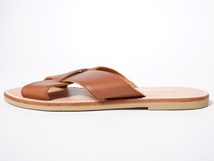 MARGARET HOWELLマーガレットハウエル LEATHER SANDALクロスレザーフラットサンダル[LFWA68114]_画像2