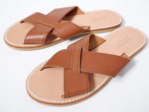 MARGARET HOWELLマーガレットハウエル LEATHER SANDALクロスレザーフラットサンダル[LFWA68114]