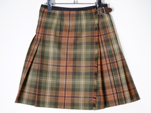 MHL. MARGARET HOWELLマーガレットハウエル スコットランド製 GLENISLA KILTS チェックウールキルトラップスカート[LSKA69540]