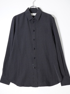 SAINT LAURENT PARIS/ sun rolan Paris 2020 year made 395733 Y301W Polka dot silk blouse shirt [LSHA74228]