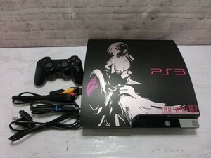 【IJ25-24】【100サイズ】PS3 320GB FFXIII-2 ライトニング ed. Ver.2 本体セット/通電可/ジャンク扱い/※傷有り