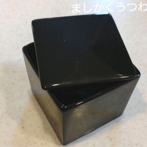 ましかく 蓋付き器 黒