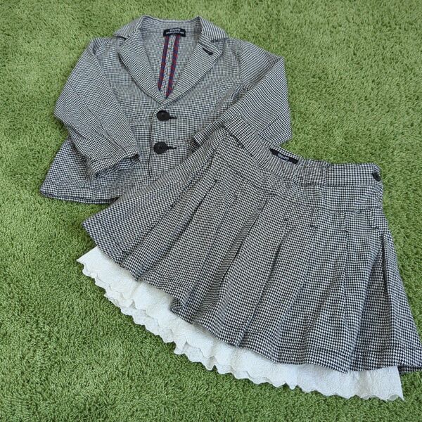 セラフ　セットアップ　フォーマル　女の子　100 入園式　入学　スーツ ブレザー スカート 上下セット