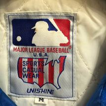 MAJOR LEAGUE BASEBALL ベースボールジャケット ナイロン ドジャース Mサイズ U.S.A メジャーリーグ ブルゾン ブルー MLB_画像2