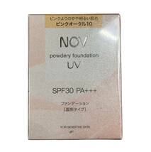 在4(志木) 新品★NOV ノブ パウダリーファンデーションUV SPF30 PA+++ ピンクオークル10 PO-10 ピンクよりのやや明るい肌色_画像1