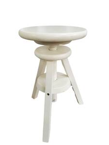 スピンスツール 回転昇降式チェア サイドテーブル 丸椅子 木製 ホワイト 3本脚 検) 広松木工 LUME スツール ACTUS アクタス カフェ 什器