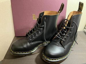 極美品 ほぼ新品 Dr.Martens MADE IN ENGLAND 1460 8 EYELET BOOT BLACK 8ホール drマーチン 茶芯 イングランド ドクターマーチン