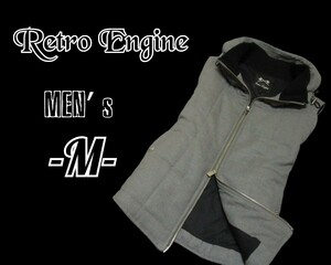 美品 メンズM◇Retro Engine◇中綿ベスト gray