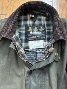 【送料無料】Barbour BORDER オーバーサイズ袖丈カスタム 3ワラント 90年代 C40/120CM ボーダー バブアー ビデイル