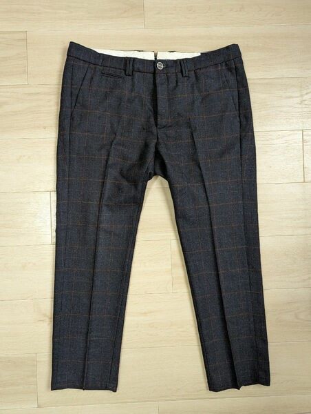 TRAMAROSSAトラマロッサ　ROBERT ロバート　チェック柄ウールパンツ　size36/スラックス/テーパード