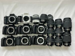 28 PENTAX K-m / K-r / ist D など 8台 18-55mm F3.5-5.6 AL / 55-300mm F4-5.8 ED など 9本 まとめ売り ジャンク