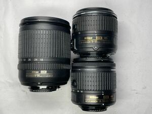 60 Nikon AF-S NIKKOR 18-135mm F3.5-5.6 G ED / 18-55mm F3.5-5.6 G VR / 18-55mm F3.5-5.6 GⅡ VR 3本 まとめ売り ジャンク