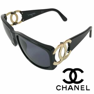 g151 CHANEL シャネル ココマーク アイウェア サングラス ブラック ゴールド イタリア製 ヴィンテージ 正規品