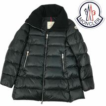 g304 正規品 MONCLER モンクレール ダウンジャケット ダウンコート ブラック 黒 0 レディース TORCYN ジップアップ アウター ウール_画像5