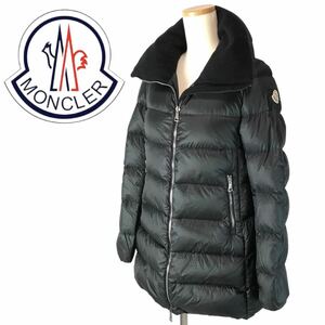 g304 正規品 MONCLER モンクレール ダウンジャケット ダウンコート ブラック 黒 0 レディース TORCYN ジップアップ アウター ウール