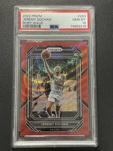 [PSA 10] Jeremy Sochan RC 2022 Prizm RED WAVE Rookie Card NBAカード ジェレミーソーハン