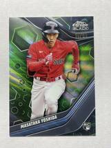 99枚限定 吉田正尚 2023 Topps Chrome Black GREEN WAVE Rookie Card Masataka Yoshida Red Sox ルーキー MLBカード_画像1