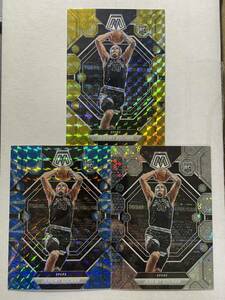 3枚セット Jeremy Sochan RC 2022 Mosaic GOLD , BLUE, DISCO Reactive Rookie Card NBAカード ジェレミーソーハン