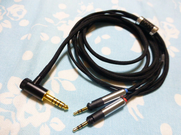 audio-technica ATH R70X 用 ロック機構付 MOGAMI 2944 4.4mm5極 L字 200cm 長め ( 3.5mm 2.5mm 延長対応可)