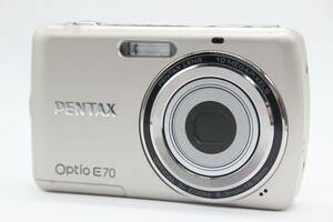 【美品 返品保証】 【便利な単三電池で使用可】ペンタックス Pentax Optio E70 3x コンパクトデジタルカメラ s7533