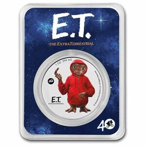 [ written guarantee attaching .] 2022 year ( new goods )niue[E.T.i- tea 40 anniversary ] original silver 1 on scalar silver coin 