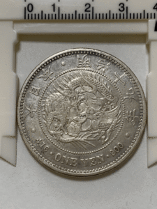 1円銀貨 明治19年 左丸銀 26.95g