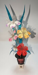 ★昭和レトロ★光ファイバーフラワー★置物★難あり★オブジェ 飾り★Vintage Fiber Optic Flower★アーティフィシャルフラワー★壁飾り