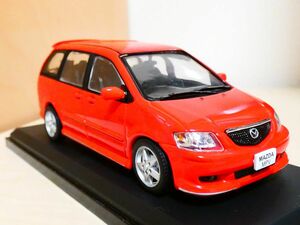 国産名車コレクション 1/43 マツダ MPV 2002 赤 アシェット 旧車 クラシックカー ミニカー R