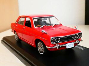 国産名車コレクション 1/43 日産 ダットサン ブルーバード 1600SSS 赤 1969 ③ アシェット 旧車 クラシックカー ミニカー O