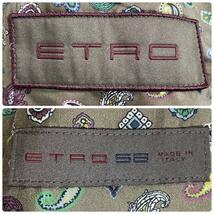 1円◆美品◆希少4XL エトロ ETRO テーラードジャケット コーデュロイ ペイズリー ビジネス メンズ ブレザー アイボリー 白 56 シングル 5L_画像9