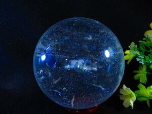 絶品★★超綺麗Ｋ9白水晶丸玉★超巨大817ｇ★107ｍｍ台座付tｋ794Ｃ－1